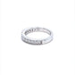 14K White Gold Channel Style Diamond Ring with Milgrain Edges