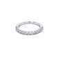 14K White Gold Single Shared Prong Diamond Wedding Ring