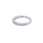 14K White Gold Single Shared Prong Diamond Wedding Ring