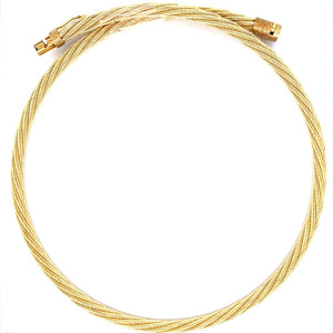 18K Yellow Gold Solid Twisted Necklace