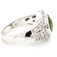 14K White Gold Bezel Set Peridot & Diamond Ring