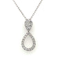 18K White Gold Convertible Pear Shape Diamond Necklace