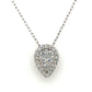 18K White Gold Convertible Pear Shape Diamond Necklace
