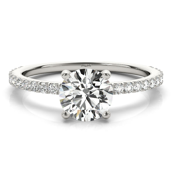 Zaira - 14k White & Rose Gold 1.5 Carat Pear Shape Free Form Natural Diamond  Engagement Ring @ $4400 | Gabriel & Co.