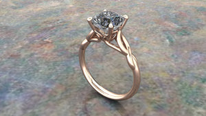 Custom Made Rose Gold Diamond Engagement Ring