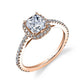 Sylvie "Angelika" Classic Cushion Halo Engagement Ring SY395
