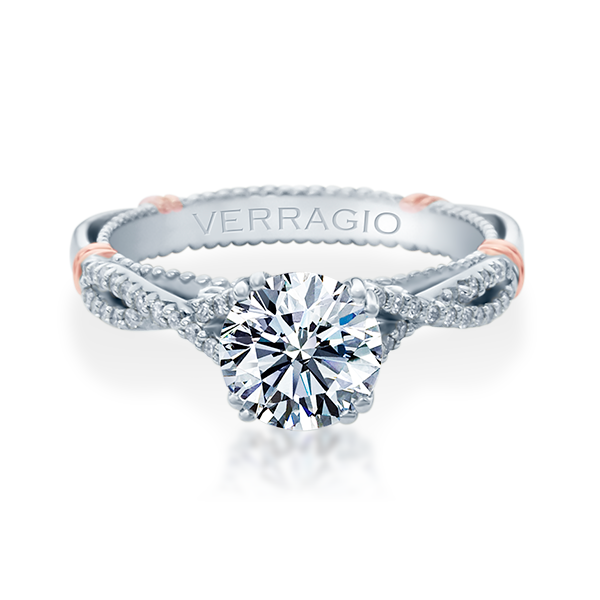 Verragio Parisian D-105 14K White & Rose Gold Engagement Ring