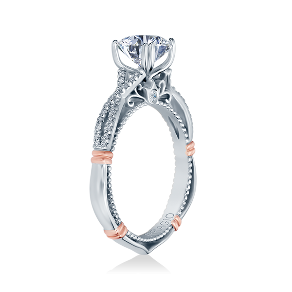 Verragio Parisian D-105 14K White & Rose Gold Engagement Ring