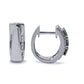18K White Gold Alexandrite & Diamond Huggie Earrings