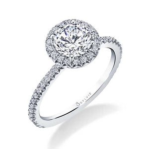 Sylvie Vivian Halo Diamond Engagement Ring - S1793