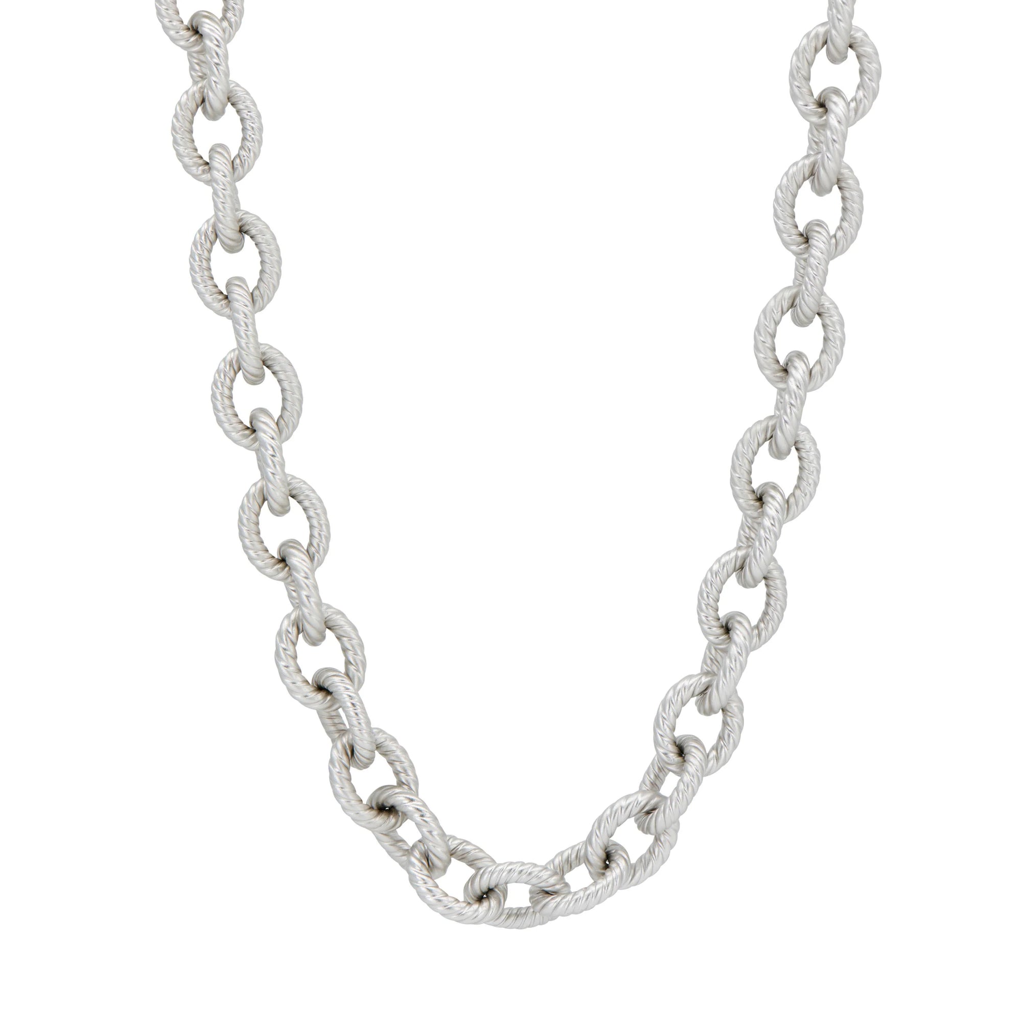 Freida Rothman "Twisted Cable Chain Link Necklace"
