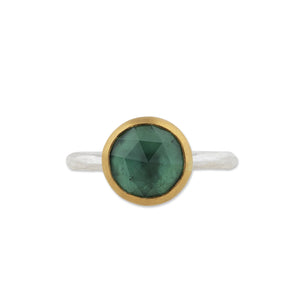 Lika Behar Sterling Silver & 24K Gold Green Tourmaline Ring