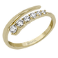 18K Yellow Gold Diamond Negative Space Ring by Simon G. Jewelry