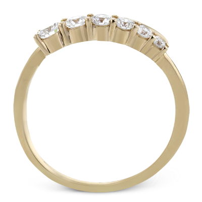 18K Yellow Gold Diamond Negative Space Ring by Simon G. Jewelry