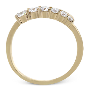 18K Yellow Gold Diamond Negative Space Ring by Simon G. Jewelry