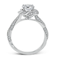 18K White Gold Round Twist Design Diamond Halo Engagement Ring by Simon G. Jewelry