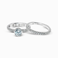 18K White Gold Diamond Engagement Ring with Milgrain Bezel by Simon G. Jewelry