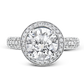 Simon G. 18K White Gold Diamond Halo Engagement Ring