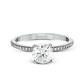 Simon G. 18K White Gold Round Pave Diamond Engagement Ring