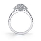 Sylvie 14K White Gold Oval Double Halo Engagement "Claudia" Ring