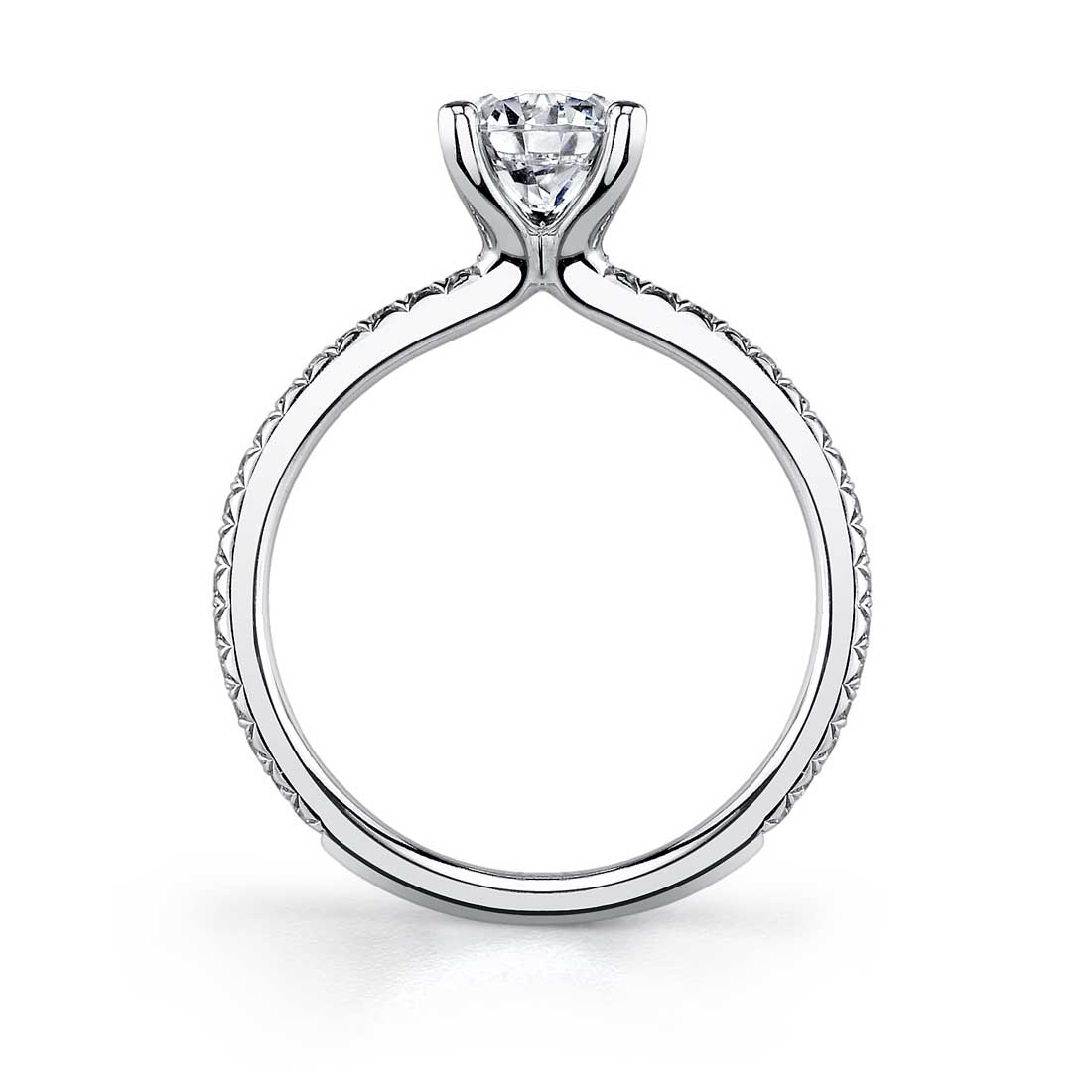 Sylvie Adorlee - Round Solitaire Engagement Ring S1093