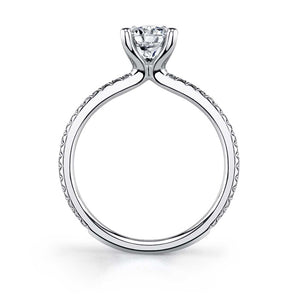 Sylvie Adorlee - Round Solitaire Engagement Ring S1093