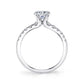 Sylvie 14K White Gold Classic Solitaire Engagement "Celine" Ring