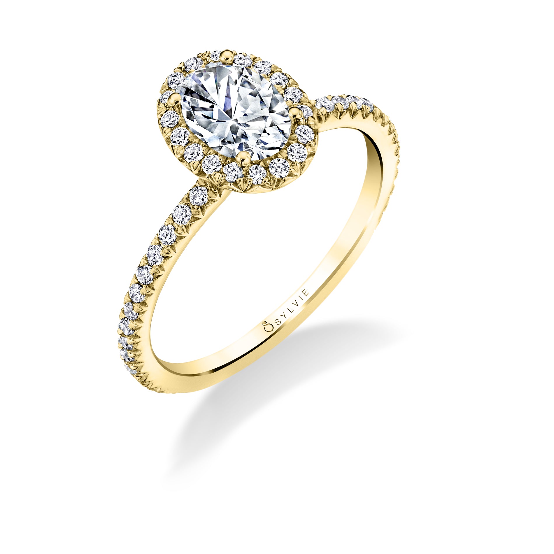 Sylvie Vivian - Classic Oval Halo Engagement Ring S1793