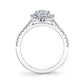 Sylvie 14K White Gold Oval Halo Engagement "Aaliyah" Ring
