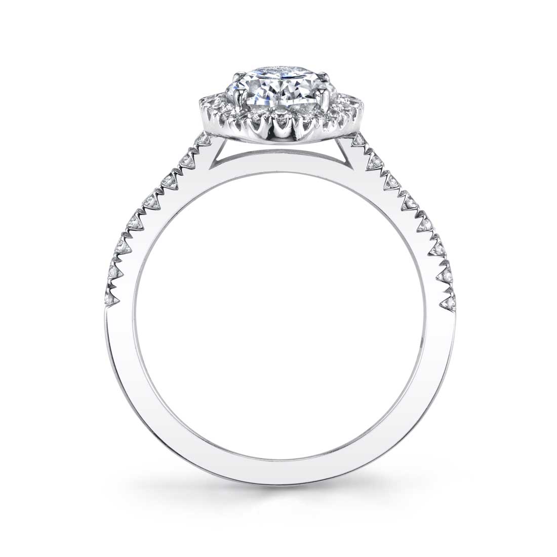 Sylvie 14K White Gold Oval Halo Engagement "Aaliyah" Ring