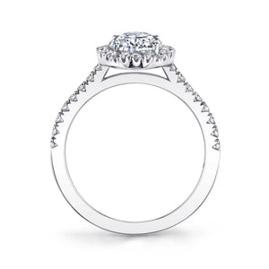Sylvie 14K White Gold Oval Halo Engagement "Aaliyah" Ring