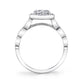 Sylvie 14K White Gold Vintage Inspired Stackable Engagement "Jessa" Ring