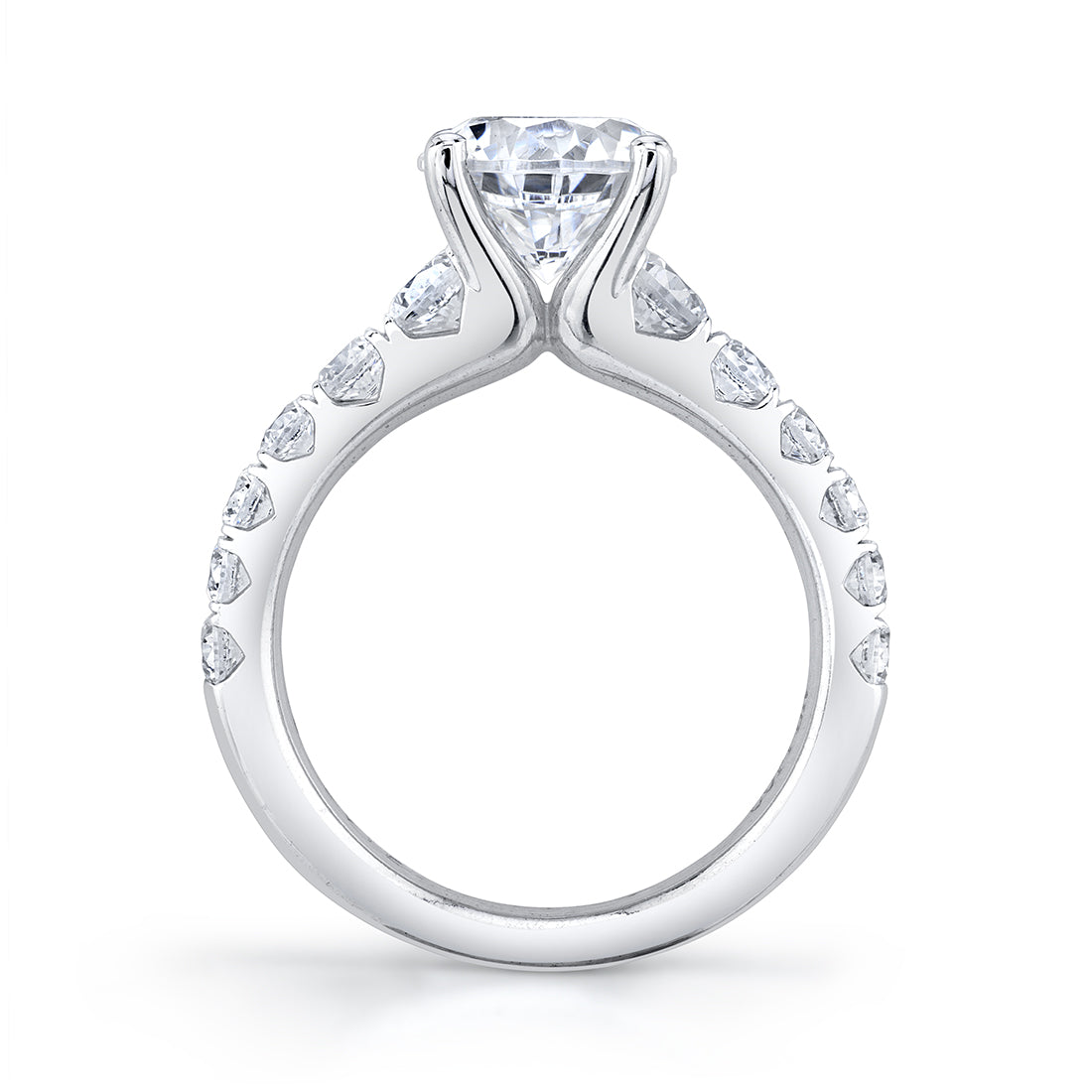 Sylvie 14K White Gold "Andrea" Diamond Engagement Ring - S1862