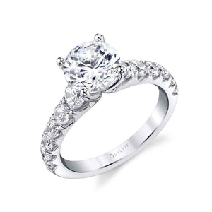 Sylvie 14K White Gold "Andrea" Diamond Engagement Ring