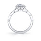 Sylive "Frederique" Oval Diamond Halo Engagement Ring - S1925