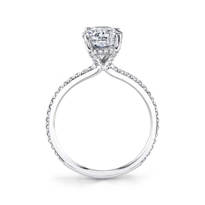 Sylvie 14K Yellow Gold "Maryam" Emerald Cut Diamond Engagement Ring