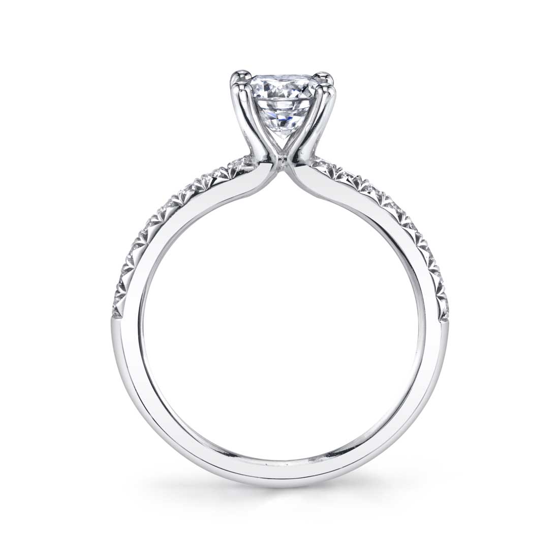 Sylvie 14K White Gold Classic Diamond Solitaire Engagement Ring