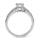 18K White Gold Diamond Vintage Scroll Design Engagement Ring by Simon G. Jewelry