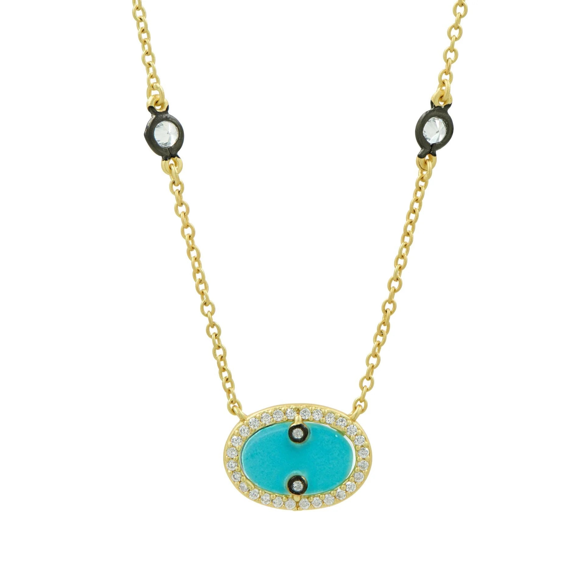 Freida Rothman "Hint of Sparkle Turquoise Necklace"