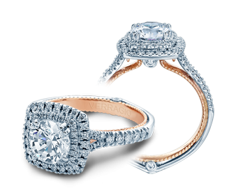 Verragio Couture ENG-0425CU White & Rose Gold Diamond Engagement Ring