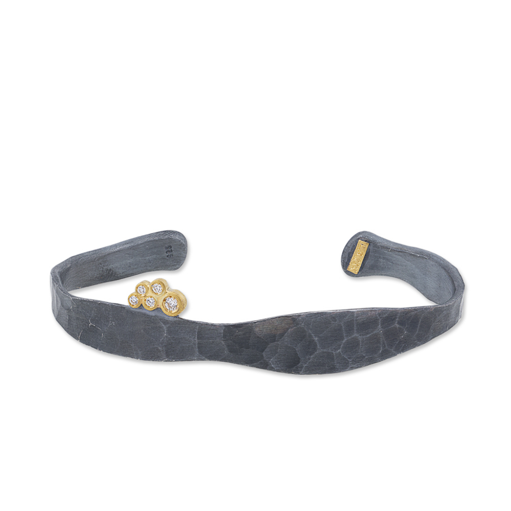 Lika Behar 24K Gold & Oxidized Sterling Silver Diamond Bracelet