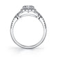 Sylvie 14K White Gold "Faustine" Classic Spiral Halo Engagement Ring - S1078