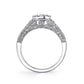 Sylvie 14K White Gold "Barbara" Vintage Bezel Set Diamond Engagement Ring - S1132