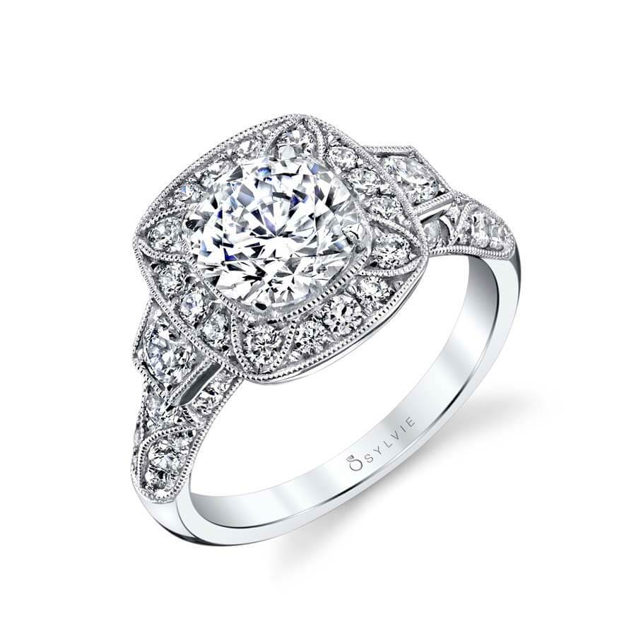 Sylvie Mirabelle - Vintage Inspired Engagement Ring S1356S