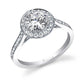 Sylvie "Yvette" Classic Round Engagement Ring with Halo SY310