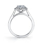 Sylvie 18K White Gold Bezel Style Diamond Engagement Ring