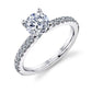 Sylvie "Heidi" 14K White Gold Classic Diamond Solitaire Engagement Ring - SY965