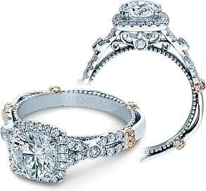 Verragio Parisian DL-109CU 14K White & Rose Gold Accent Engagement Ring