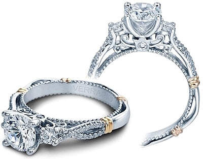Verragio Parisian D129R Three Stone Diamond Engagement Ring